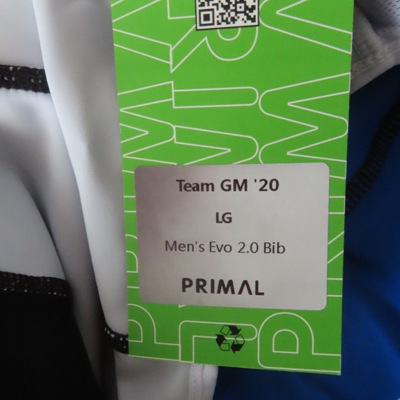 Primal  Team GM henna  Men's Evo 2.0 Bib Cycling Short L NWT - Picture 7 of 7
